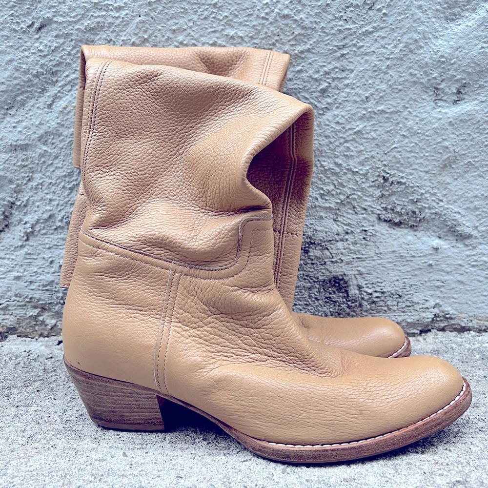 Miu Miu Leather western style riding boots  women's 7 1/2-8 size 38